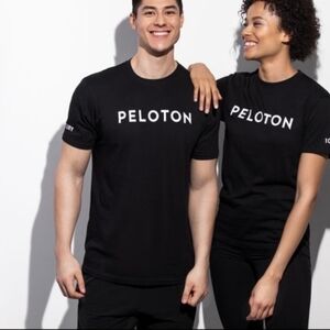 Peloton Womens Black Cotton T-Shirt Size Medium